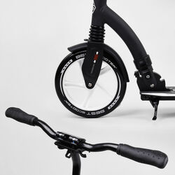 Самокат двухколесный Best Scooter 75343 (4) колеса PU - переднее 23 см, заднее - 20 см, 1 амортизатор, широкий руль, зажим руля, в коробке