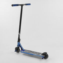 Самокат трюковый 44374 Best Scooter (4) "SIMBIOTE" HIC-система, ПЕГИ, алюминиевый диск и дека, колёса 120мм PU, ширина руля - 57 см, в коробке
