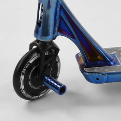 Самокат трюковый 44374 Best Scooter (4) "SIMBIOTE" HIC-система, ПЕГИ, алюминиевый диск и дека, колёса 120мм PU, ширина руля - 57 см, в коробке