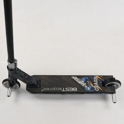 Самокат трюковый 37890 Best Scooter (4) "CRASH" HIC-система, ПЕГИ, алюминиевый диск и дека, колёса 110мм PU, ширина руля - 57 см, в коробке