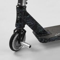 Самокат трюковый 37890 Best Scooter (4) "CRASH" HIC-система, ПЕГИ, алюминиевый диск и дека, колёса 110мм PU, ширина руля - 57 см, в коробке