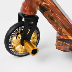 Самокат трюковый Best Scooter BS-77225 (4) HIC-система, ПЕГИ, алюминиевый диск и дека с ПРИНТОМ, колёса PU, d=110мм, ширина руля - 60 см, в коробке 
