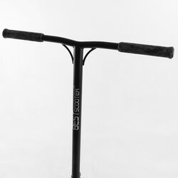 Самокат трюковый Best Scooter BS-77350 (4) HIC-система, ПЕГИ, алюминиевый диск и дека с ПРИНТОМ, колёса PU, d=110мм, ширина руля - 60 см, в коробке 