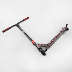 Самокат трюковый Best Scooter BS-77488 (4) HIC-система, ПЕГИ, алюминиевый диск и дека с ПРИНТОМ, колёса PU, d=110мм, ширина руля - 60 см, в коробке 