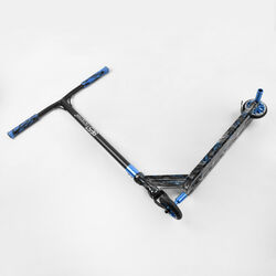 Самокат трюковый Best Scooter BS-77566 (4) HIC-система, ПЕГИ, алюминиевый диск и дека с ПРИНТОМ, колёса PU, d=110мм, ширина руля - 60 см, в коробке 