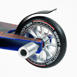 Самокат трюковый Best Scooter 50352 (1) HIC-система, ПЕГИ, алюминиевый диск и дека, колёса PU d-110мм, ширина руля-52см, высота - 83см, в коробке