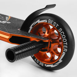Самокат трюковый 53880 Best Scooter (4) HIC-система, ПЕГИ, алюминиевый диск и дека, АНОДИРОВАННАЯ ПОКРАСКА, колёса PU, d=110мм, ширина руля - 60 см