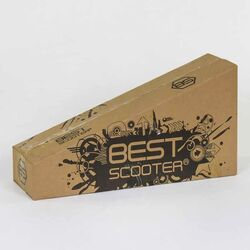 Самокат трехколесный MAXI S - 12208 (1) “Best Scooter”, съемный руль, колеса PU со светом, переднее 130х25 мм, задние сдвоенные 80х45 мм, в коробке 