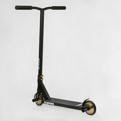 Самокат трюковый Т-50615 Best Scooter (4) "Warrior", HIC-система, ПЕГИ, алюминиевый диск и дека, колёса PU, d=120мм, ширина руля 58 см