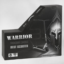 Самокат трюковый Т-60738 Best Scooter (4) "Warrior", HIC-система, ПЕГИ, алюминиевый диск и дека, колёса PU, d=120мм, ширина руля 58 см