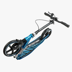 Самокат алюмінієвий "Best Scooter" 23013 (2) колеса PU, ФАРА, затискач керма, d передніх коліс - 230мм, d задніх коліс 200мм, 1 амортизатор передній