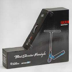 Самокат трюковый N- 12740 "Best Scooter" (2) "Freestyle", HIC-система, ПЕГИ, алюминиевый диск и дека, колёса PU, d=120мм, ширина руля 58 см