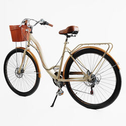 Велосипед міський Corso «Liberty» 28’’ дюймів LR-28406 (1) + КОШИK, сталева рама 20``, Shimano 7 швидкостей, корзина, багажник