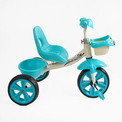 Велосипед 3-х колісний BS-60985 "Best Trike" (1) колеса EVA переднє 10’’, заднє 8’’, сталева рама, УКР. ОЗВУЧУВАННЯ, кошик, в коробці