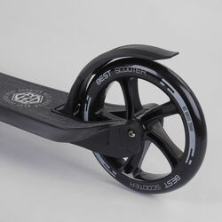 Самокат двухколесный 72378 "Best Scooter" (2) цвет ЧЕРНЫЙ, колеса PU - 20 см, широкий велосипедный руль, новый зажим руля, в коробке