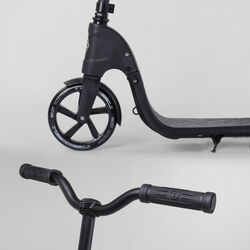 Самокат двухколесный 72378 "Best Scooter" (2) цвет ЧЕРНЫЙ, колеса PU - 20 см, широкий велосипедный руль, новый зажим руля, в коробке