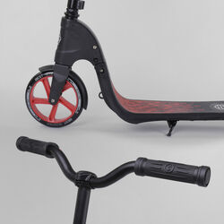 Самокат двухколесный 18424 "Best Scooter" (2) цвет КРАСНЫЙ, колеса PU - 20 см, широкий велосипедный руль, новый зажим руля, в коробке