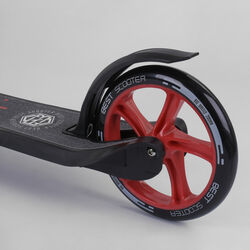 Самокат двухколесный 18424 "Best Scooter" (2) цвет КРАСНЫЙ, колеса PU - 20 см, широкий велосипедный руль, новый зажим руля, в коробке
