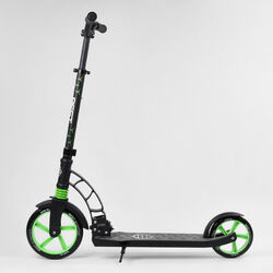 Самокат двухколесный "Best Scooter" 62798 (2) колеса PU, d переднего колеса - 230мм, d заднего колеса - 180мм, 1 амортизатор передний, в коробке