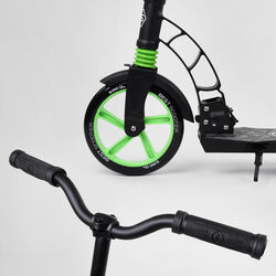 Самокат двухколесный "Best Scooter" 62798 (2) колеса PU, d переднего колеса - 230мм, d заднего колеса - 180мм, 1 амортизатор передний, в коробке