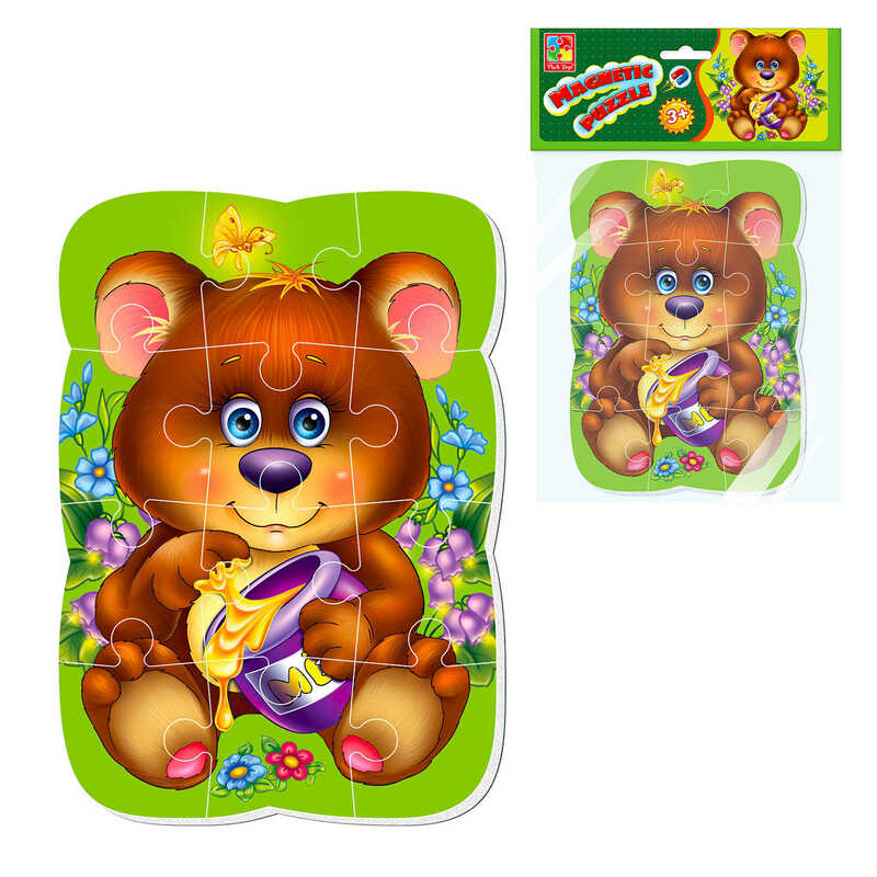 гр Пазли на магніті "Ведмедик" - VT 3205-35 / рос / (50) "Vladi Toys"