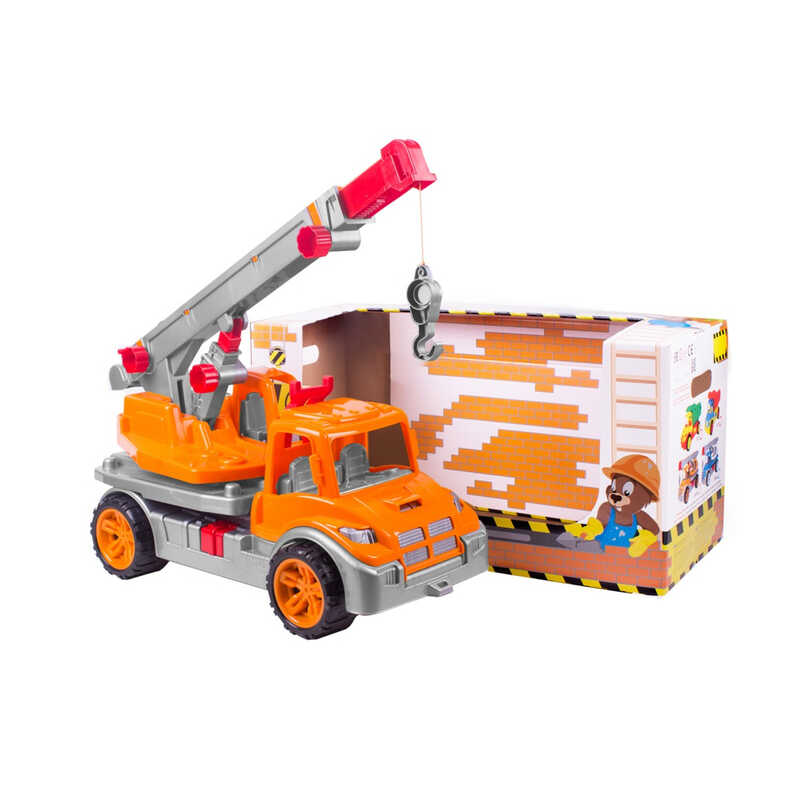 гр Автокран 3695 (4) колір помаранчевий "Technok Toys"