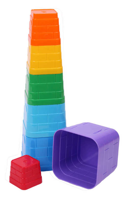 гр Пирамида 4654 (16) "Technok Toys" 7 элементов, квадратные, 39см, в пакете