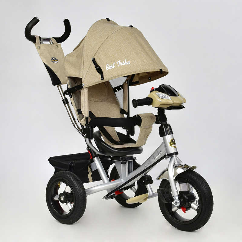 Дитячий велосипед 3-х коліс. 7700 В - 5780 / БЕЖЕВИЙ ЛЬОН / Best Trike НАДУВНЫЕ КОЛЕСА