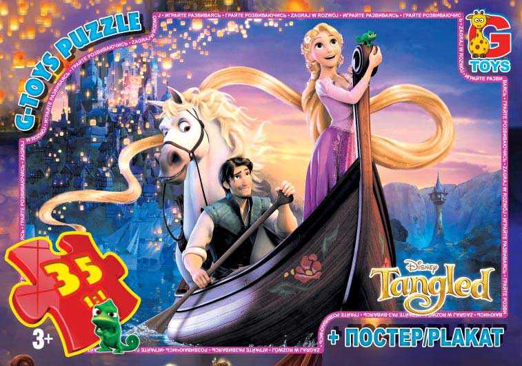 гр Пазлы 35 эл. "G-Toys" "Рапунцель" TA 001 (62) +постер