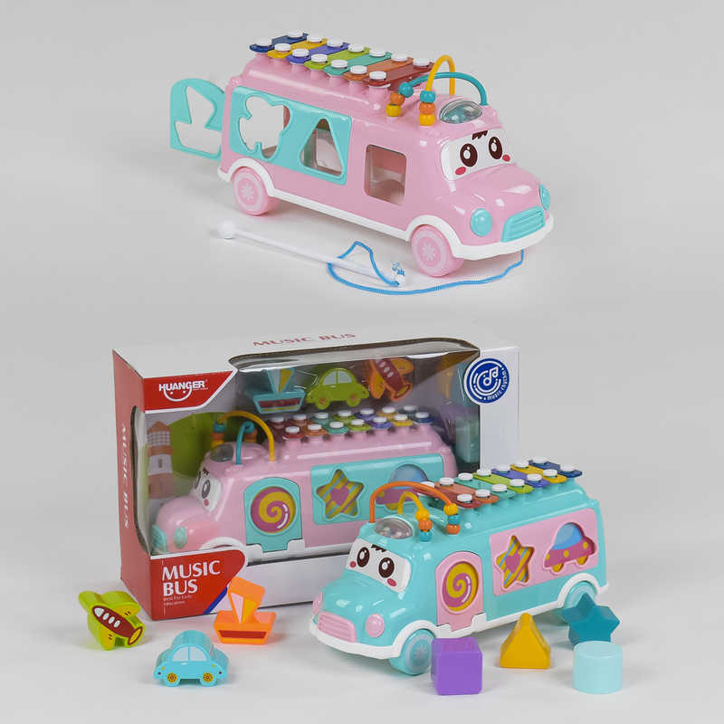 Машина логічна НЕ 8019 (48/2) з ксилофоном, 2 кольори, в коробці