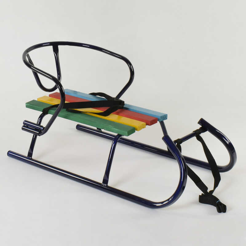 гр Сани "Санта" - КОЛЬОРОВІ, колір синій / БЕЗ РУЧКИ /