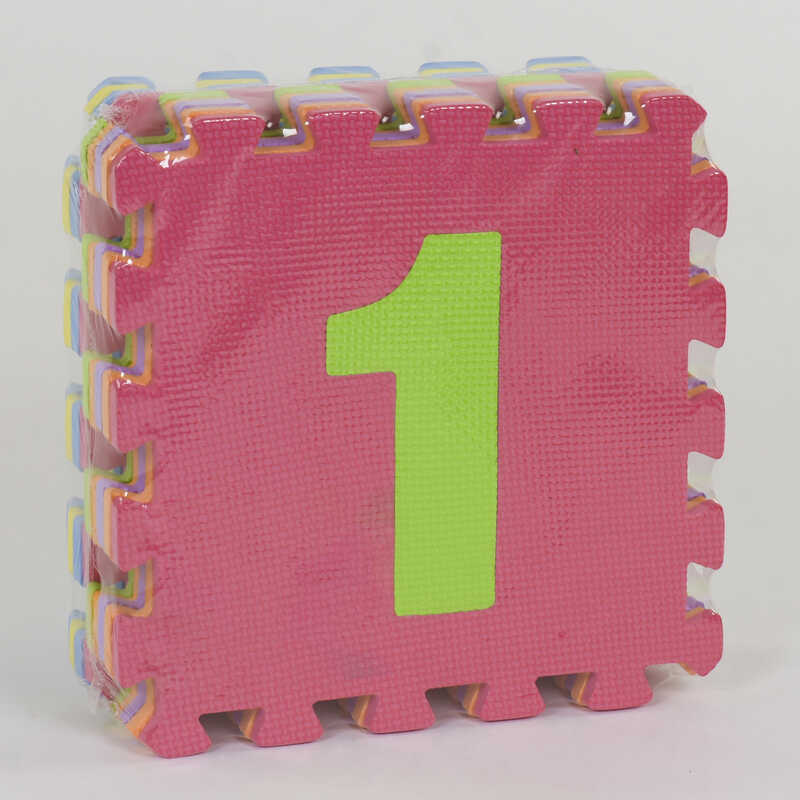 Килимок-пазл EVA С 36605 Цифри (24) 9шт в упаковці, 30х30см