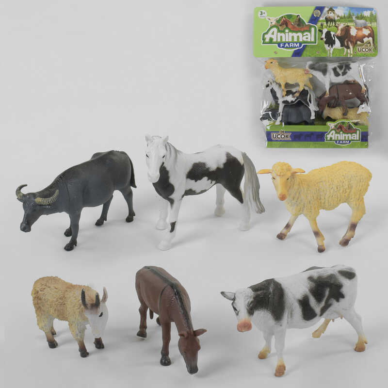 Набір домашніх тварин 3N 506001 (48/2) 6 сільськогосподарських тварин, в пакеті