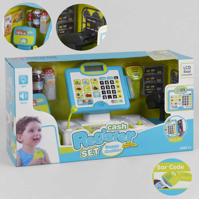 Кассовый аппарат 35559 А (6) свет, звук, встроенный калькулятор,  в коробке