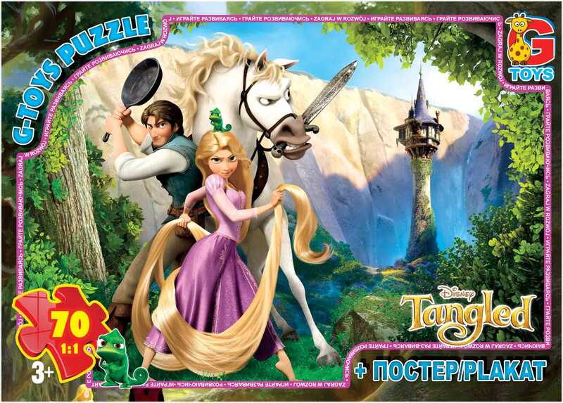 гр Пазлы 70 эл. "G-Toys" "Рапунцель" TA 002 (62) +постер