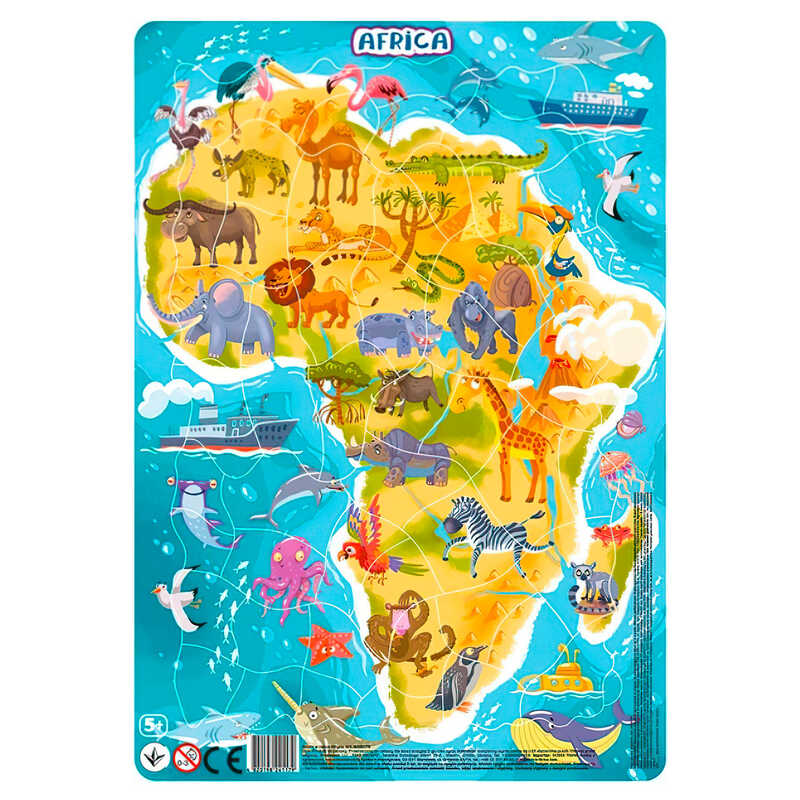 гр Пазл з рамкою "Африка" картонний (5-7 років) R300175 (24) 53 деталі "Dodo"