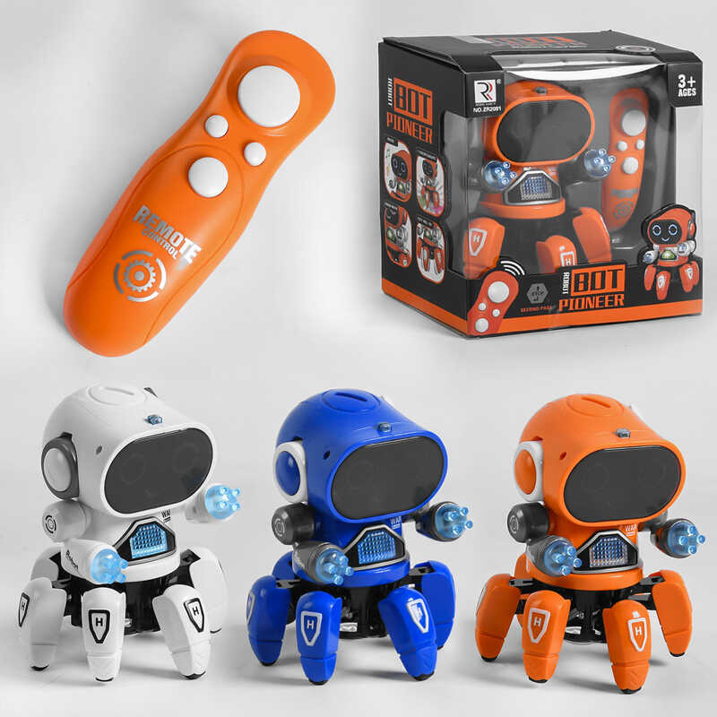 Робот ZR 2091 (36/2) 3 кольори, на батарейках, танцює, ходить назад/вперед, 5 пісень, диско куля, підсвічування дисплея, в коробці