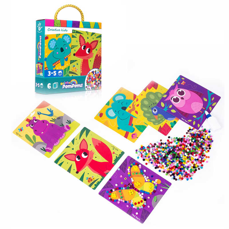 гр Набір для творчості "Rainbow pompoms. Лисичка VT4433-06 /укр/ (8) "Vladi Toys"