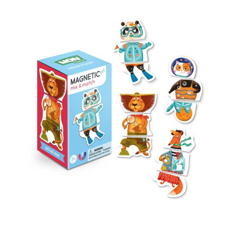 гр Магнітна гра "Пригоди. Змішуй та об`єднуй." 200216 (40) 12 пазлів "Dodo"