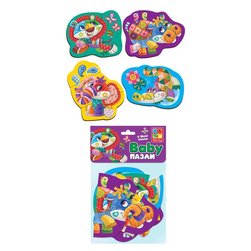 гр Бебі MAXI пазли картонні "Диво-зоопарк" VT1722-20 (24) "Vladi Toys"