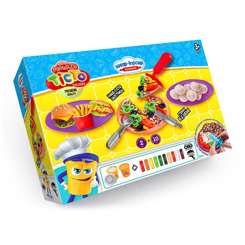 гр Тісто для ліплення TMD-10-01U УКР Master Do" ШЕФ-КУХАР Піца середня (6) "Danko Toys"