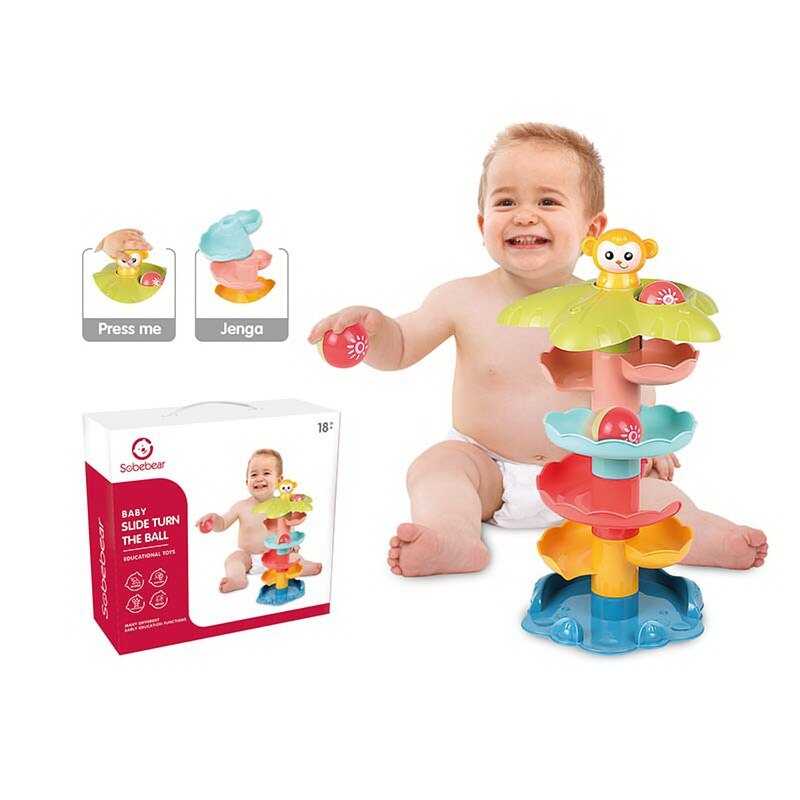 Лабіринт YL 1305 (18) мавпочка, 6 деталей, 2 м`ячики, в коробці