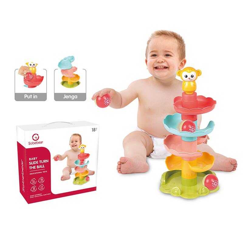 Лабіринт YL 1306 (18) 2 м`ячики, мавпочка, 5 деталей лабіринту, в коробці