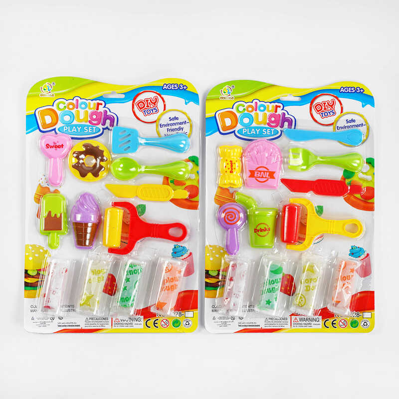 Тісто для ліплення 2028-2 AB (192/2) "Colour Dough", 2 види, на листі