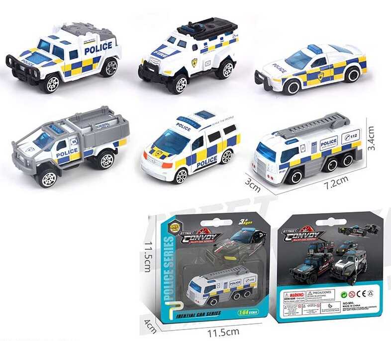 Машинка МН - 240 (576/2) "Поліційний транспорт", 6 видів, металопластик, 1шт на листі, ВИДАЄТЬСЯ ТІЛЬКИ МІКС ВИДІВ