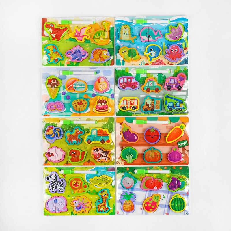 Дерев`яна гра Логічна гра C 55604 (120) вкладиш, дошка "пиши-витирай", маркер, у плівці, ВИДАЄТЬСЯ ТІЛЬКИ МІКС ВИДІВ