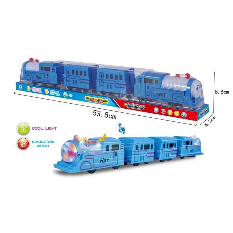 Потяг 0055 (72/2) підсвічування, звуки, автоматичний рух, в слюді