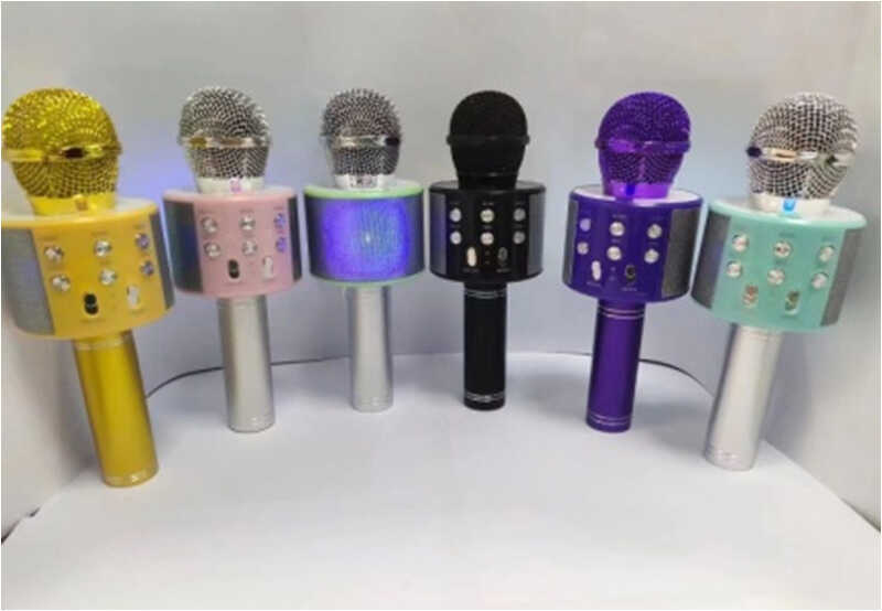 Мікрофон С 60082 (50) 6 видів, 1800 mAh, TF Card, караоке, bluetooth, USB, колонка, в коробці, ВИДАЄТЬСЯ ТІЛЬКИ МІКС ВИДІВ