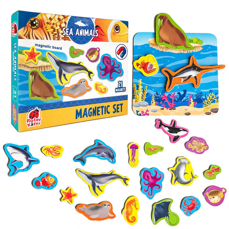 гр Магнітний набір "Морські мешканці" RK2090-05 (12) "Vladi Toys", в коробці