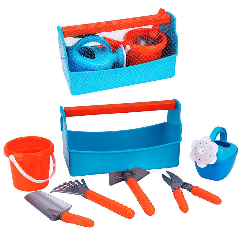 гр "Набір садівника" 8270 (8) "Technok Toys", секатор, совок, граблі, сапка, відерко, лійка, органайзер, в сітці